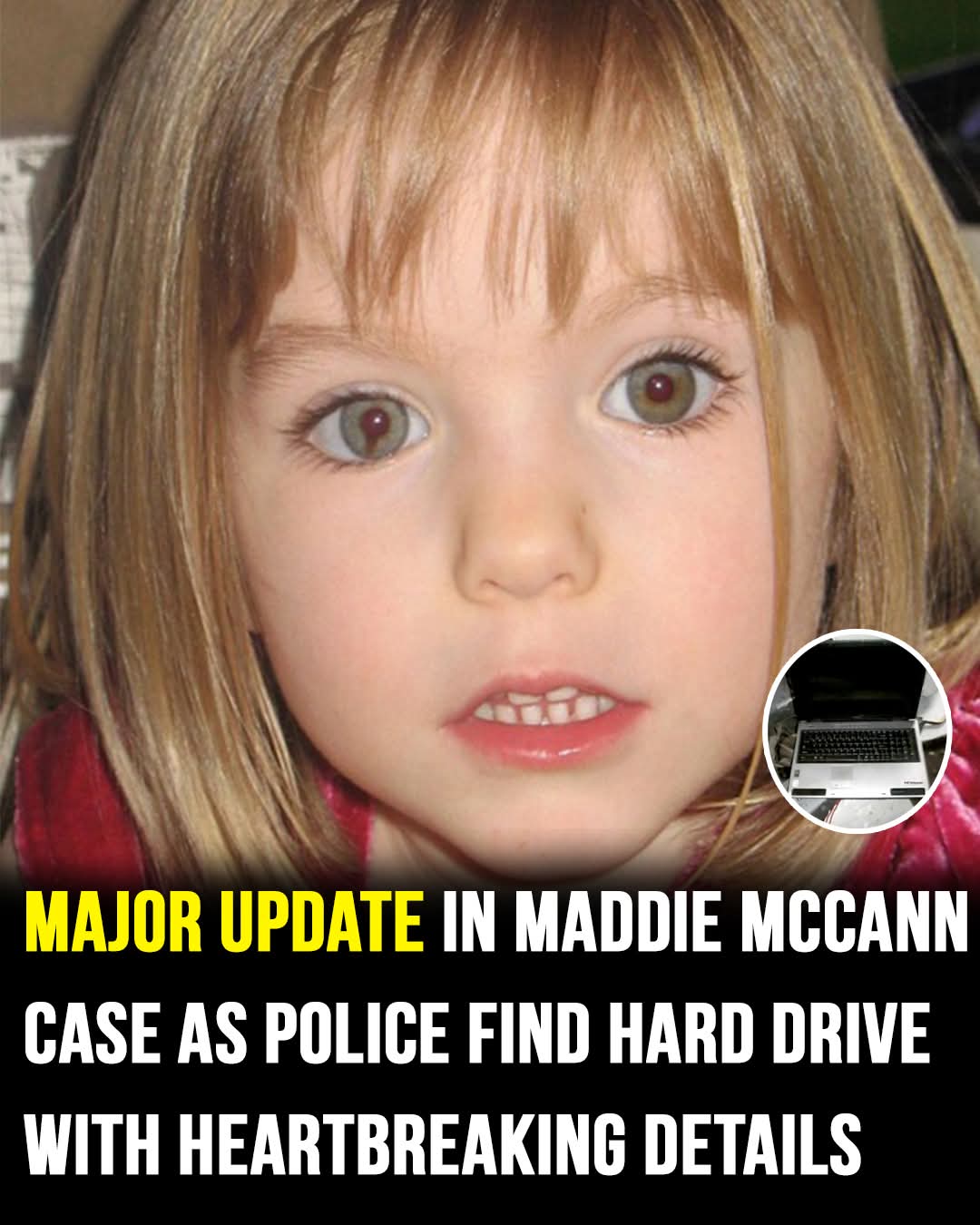 Major update in Madeleine McCann case after police find hard drive with ‘sick pictures